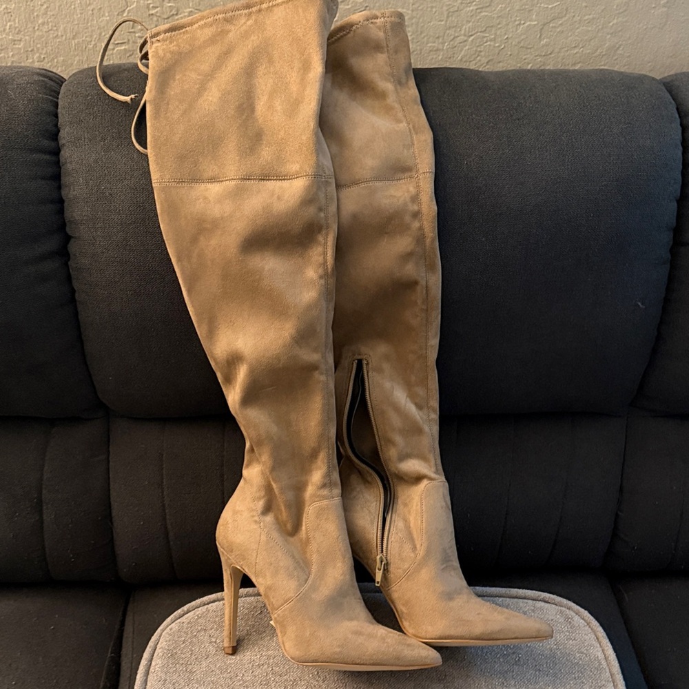 Elegant Tan Over-the-Knee Boots